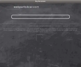 Webparts4Car.com(Web Parts For Cars Enthusiast) Screenshot