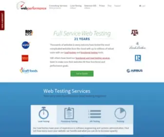 Webperformance.com(Load Testing Consulting Services & Tools) Screenshot