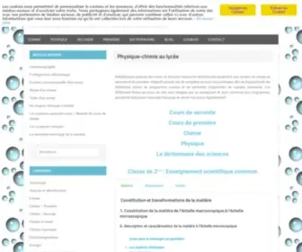 Webphysique.fr(Physique et chimie au lycée) Screenshot