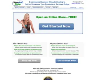 Webplusshop.com(Free Shopping Cart Software to Open an Online Store Website) Screenshot