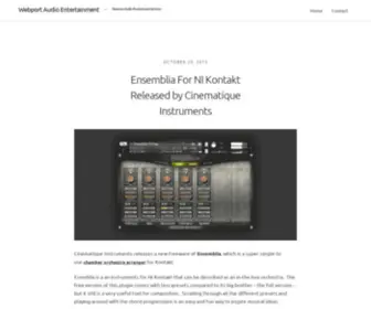 Webportent.com(News on Audio Products and Services) Screenshot