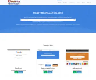 Webpricevaluation.com(Estimate Your Site Worth) Screenshot