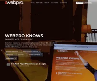 Webpro.com(Commercial website design services with SEO management) Screenshot
