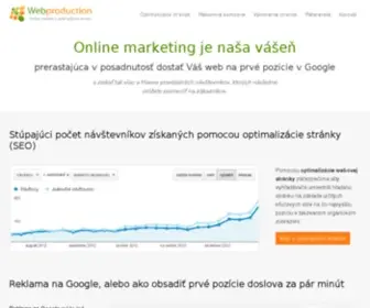 Webproduction.sk(Slovenské online kasína) Screenshot