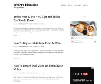 Webproeducation.org(WebPro Education) Screenshot