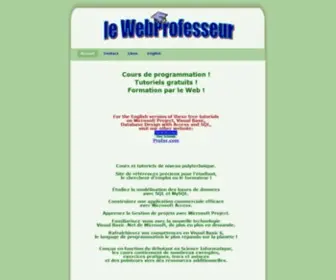 Webprofesseur.com(Cours d'informatique gratuits) Screenshot