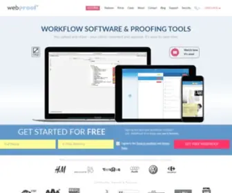 Webproof.com(Workflow Software & Proofing Tools) Screenshot