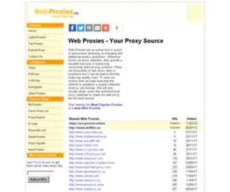 Webproxies.org(Web Proxies) Screenshot
