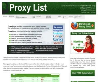 Webproxylist.com(Proxy List) Screenshot