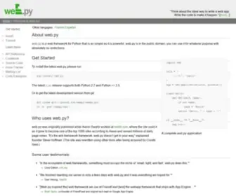 Webpy.org(Webpy) Screenshot