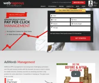 Webrageous.com(A Google Ads PPC Management Firm) Screenshot