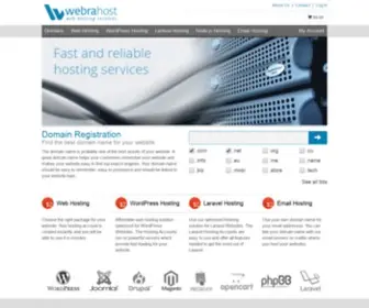 Webrahost.com(Specialized web hosting and domain registration services) Screenshot