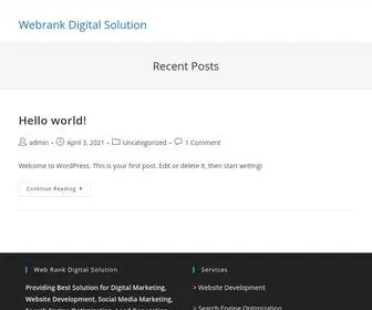 Webrankdigital.in(Webrank Digital Solution) Screenshot