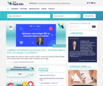 Webrankinfo.com(Créé en 2002 par Olivier Duffez (consultant SEO)) Screenshot