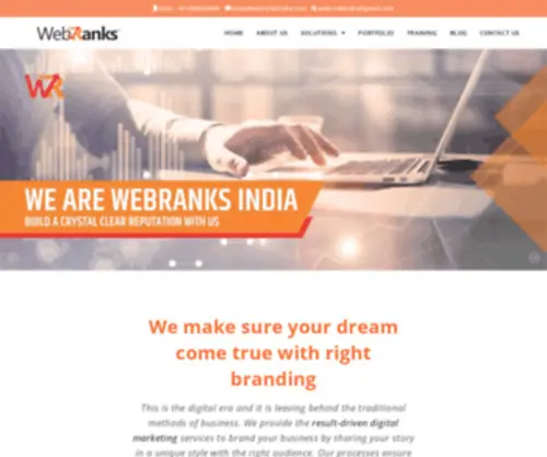 Webranksindia.com(WebRanks India Pvt Ltd) Screenshot