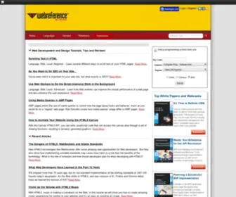 Webreference.com(Web Development and Design Tutorials) Screenshot