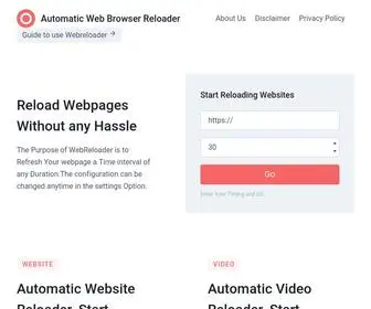 Webreloader.com(Automatic Web Reloader & Website Refresher) Screenshot