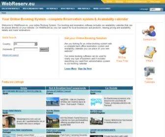 Webreserv.eu(Online Booking Software) Screenshot