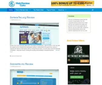 Webreviewguru.com(The Best Web Products Reviewed) Screenshot