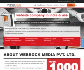 Webrockmedia.com(Web designing company in india) Screenshot