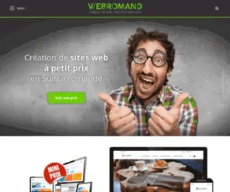 Webromand.ch(Création de sites web professionnels Lausanne) Screenshot