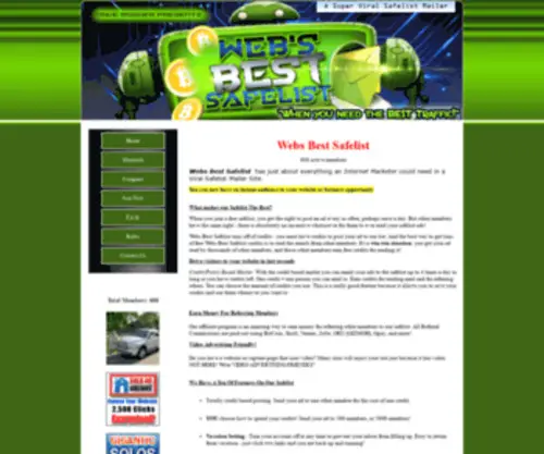 Websbestsafelist.com(Webs Best Safelist) Screenshot