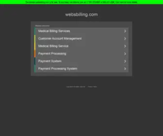 Websbilling.com(Webs Billing Center) Screenshot