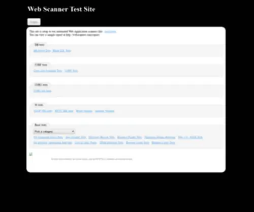 Webscantest.com(Test Site) Screenshot