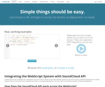 Webscript.io(Scripting on the web) Screenshot