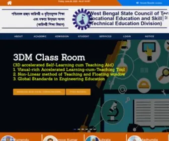 Webscte.co.in(West Bengal State Council of Technical & Vocational Education and Skill Development) Screenshot