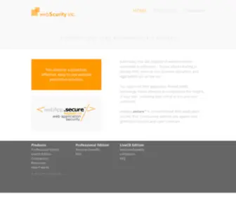 Webscurity.com(Web application protection) Screenshot