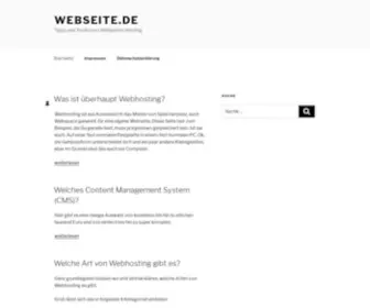Webseite.de(Ihr Webhoster mit Service) Screenshot