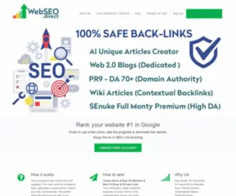 Webseo.direct(Backlinks Panel Improve SERPs Ranking) Screenshot