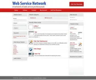 Webservicenetwork.com(Web Service Providers) Screenshot