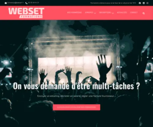Webset.fr(Formations à distance pour le spectacle) Screenshot
