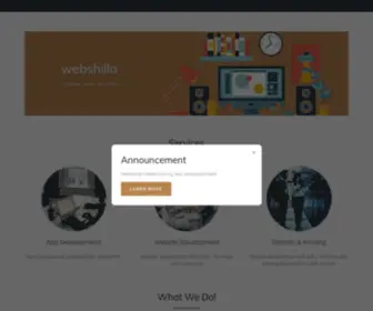 Webshilla.com(Domain, Hosting, and Online Marketing Tools) Screenshot