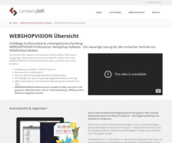 WebshopVision.de(WEBSHOPVISION Onlineshop Software) Screenshot