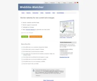 Website-Watcher.com(Website change detection) Screenshot