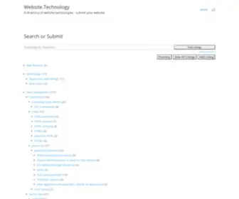 Website.technology(The Website Technology Directory) Screenshot