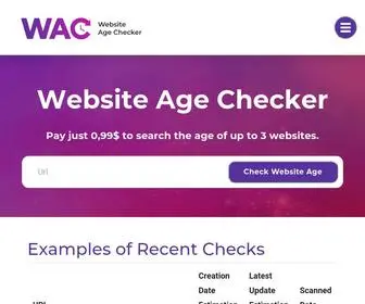 Websiteage.org(Website Age Checker) Screenshot