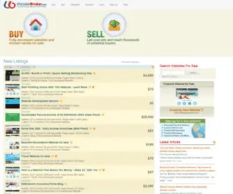 Websitebroker.com(Premiere Websites and Domains for sale. Attract serious buyers) Screenshot