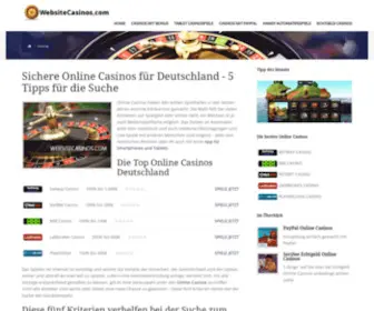 Websitecasinos.com Screenshot