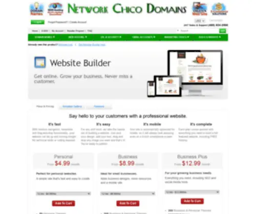 Websitechico.com(Network Chico Domains Website Builder Create Your Own Website in Minutes) Screenshot