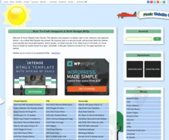 Websitecodetutorials.com(Picnic Website Code Tutorials) Screenshot