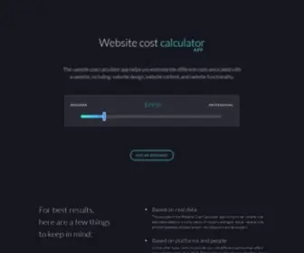 Websitecostcalculator.app(The Website Cost Calculator App) Screenshot