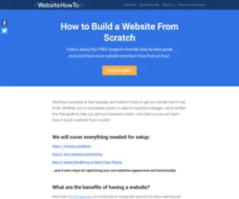 Websitehowto.org(How to Build a Website From Scratch) Screenshot