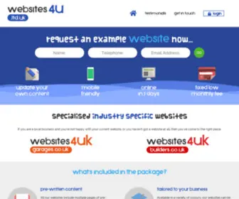 Websites4U.ltd.uk(Specialised Industry Specific Websites From Websites4U Ltd) Screenshot