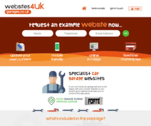 Websites4Ukgarages.co.uk(Specialised Industry Specific Websites From Websites4U Ltd) Screenshot