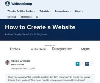 Websitesetup.org(How to Make a Website) Screenshot