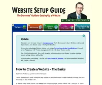 Websitesetupguide.com(How to Create a Website) Screenshot